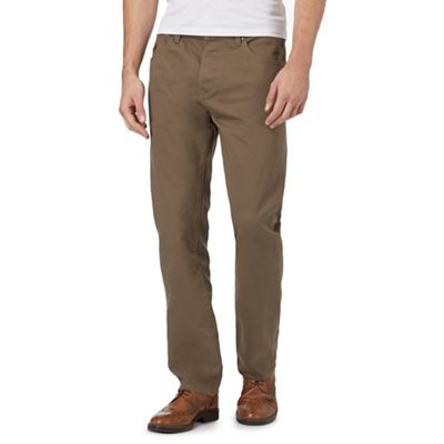Light brown waffle textured trousers
